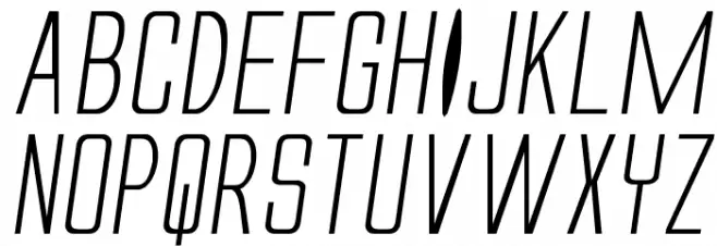Alien League II Expanded Italic Polices MAJUSCULES