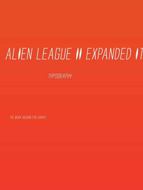 Alien League II Expanded Italic Poster