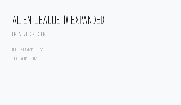 Alien League II Expanded Business Card