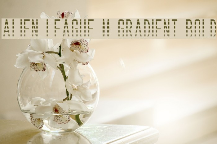 Alien League II Gradient Bold Font examples