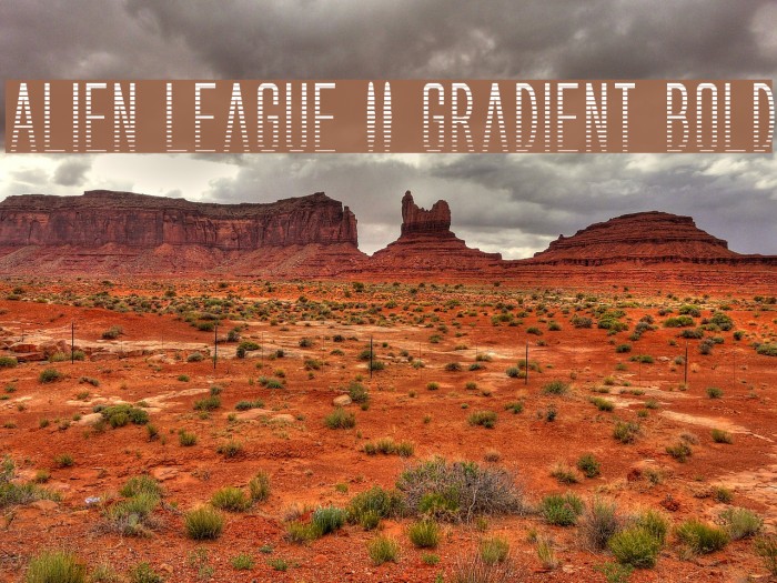 Alien League II Gradient Bold Font examples