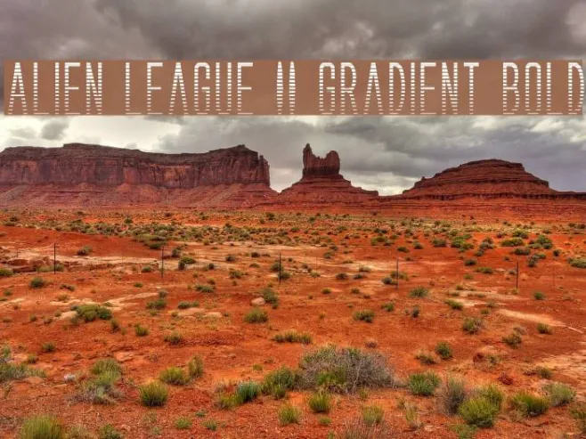 Alien League II Gradient Bold Example 3
