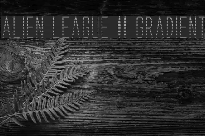 Alien League II Gradient Font examples