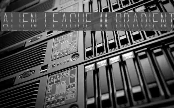 Alien League II Gradient Font examples