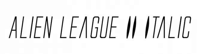 Alien League II Italic  les polices de caractères gratuit tlcharger