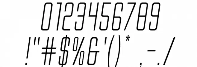 Alien League II Italic Font OTHER CHARS