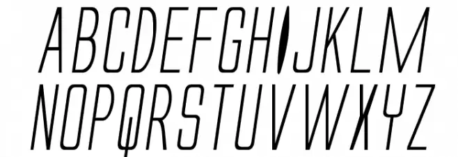 Alien League II Italic Polices MAJUSCULES