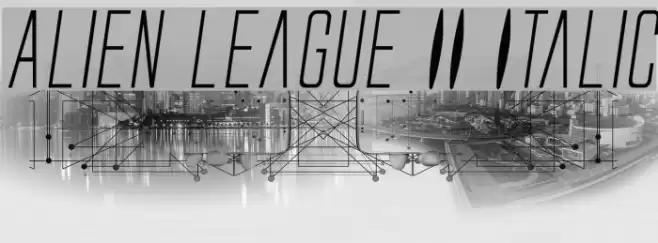 Alien League II Italic Font examples