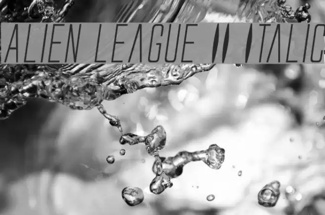 Alien League II Italic Font examples