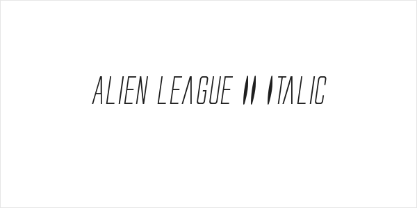 Alien League II Italic Logo