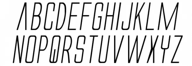 Alien League II Italic Font LOWERCASE