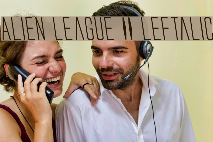 Alien League II Leftalic Font examples