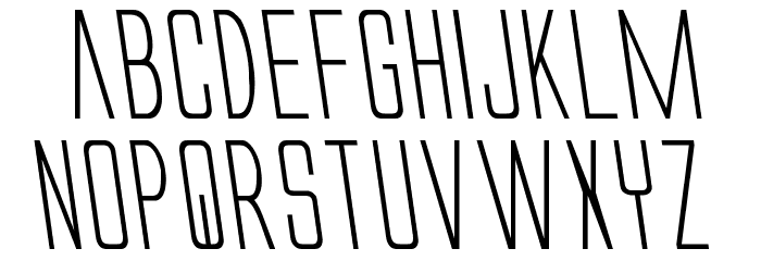 Alien League II Leftalic Font LOWERCASE