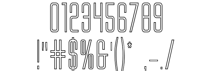Alien League II Outline Font OTHER CHARS