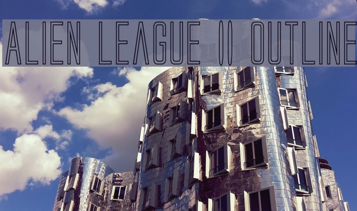 Alien League II Outline Font examples