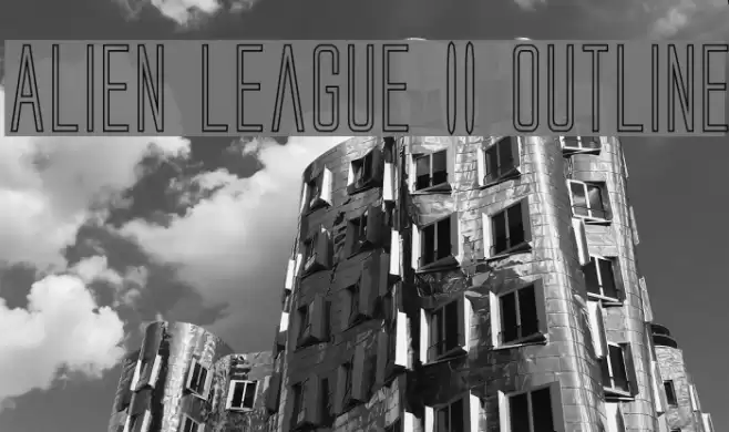 Alien League II Outline Fonte examples