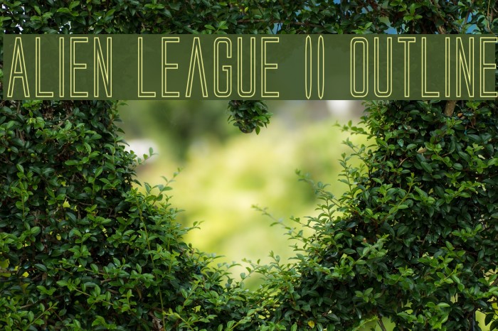 Alien League II Outline Font examples