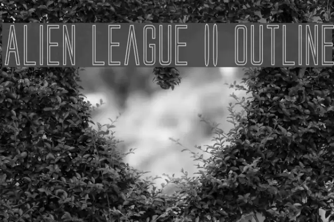 Alien League II Outline Fonte examples