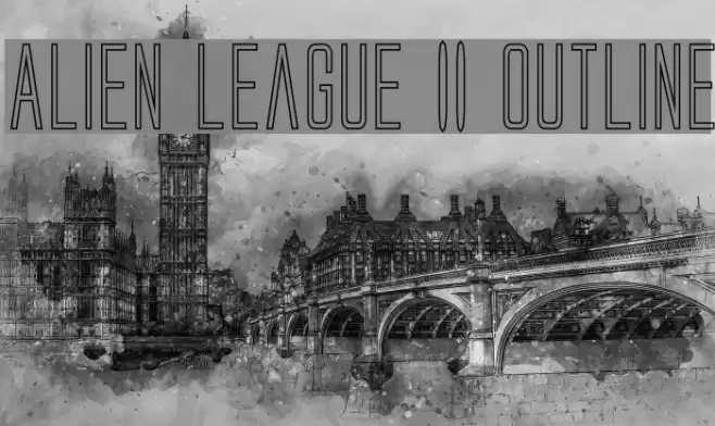 Alien League II Outline Fonte examples