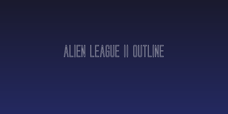 Alien League II Outline Social Header