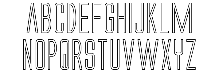 Alien League II Outline Font LOWERCASE
