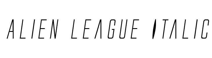 Alien League Italic  नि: शुल्क फ़ॉन्ट्स डाउनलोड