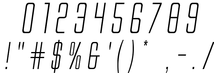 Alien League Italic Font OTHER CHARS