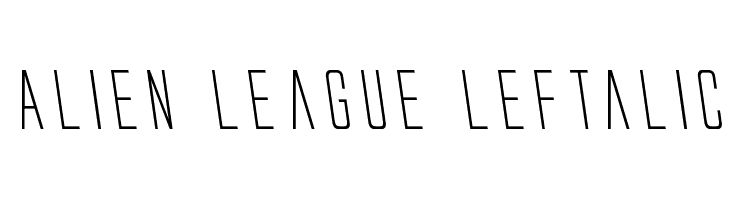 Alien League Leftalic  免费字体下载