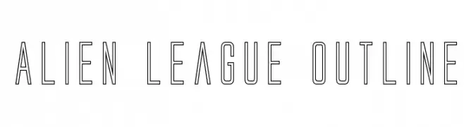 Alien League Outline  नि: शुल्क फ़ॉन्ट्स डाउनलोड