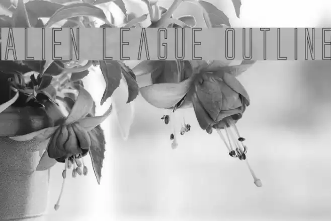 Alien League Outline Font examples