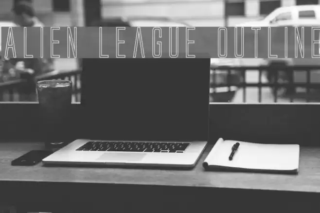 Alien League Outline Font examples