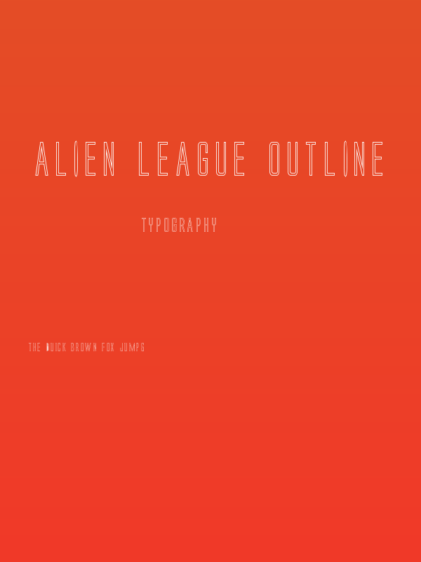 Alien League Outline Poster