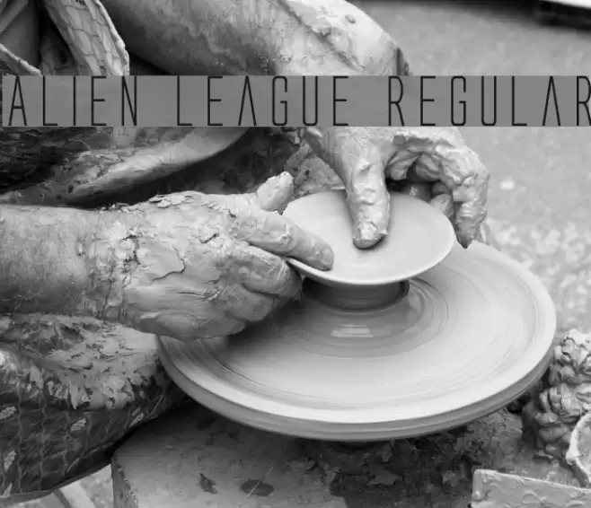Alien League Regular Font examples