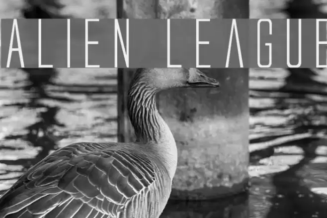 Alien League Font examples