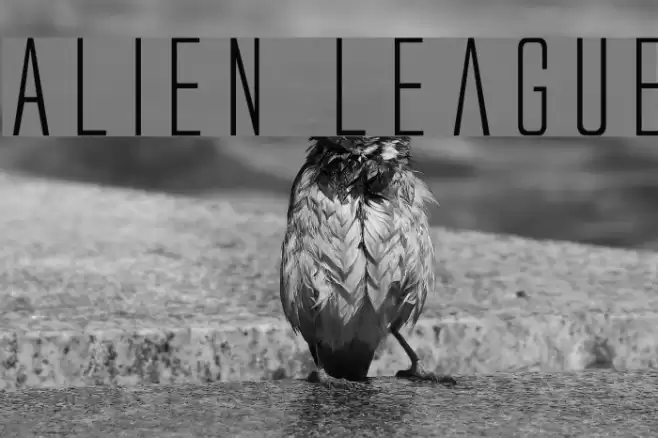 Alien League Font examples