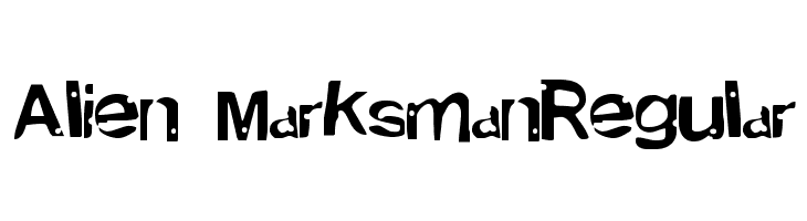 Alien MarksmanRegular  免费字体下载