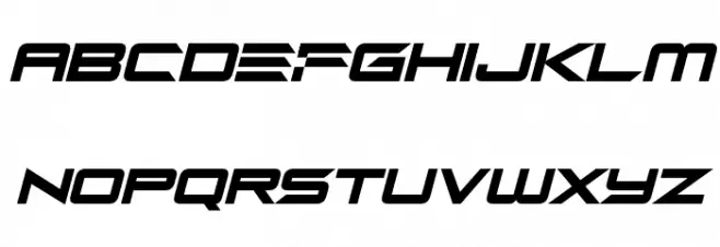 Alien Mine Italic フォント 大文字