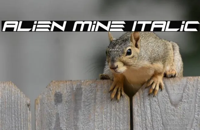 Alien Mine Italic Example 3
