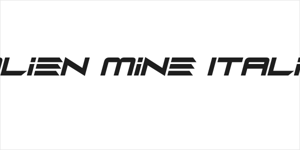 Alien Mine Italic Logo