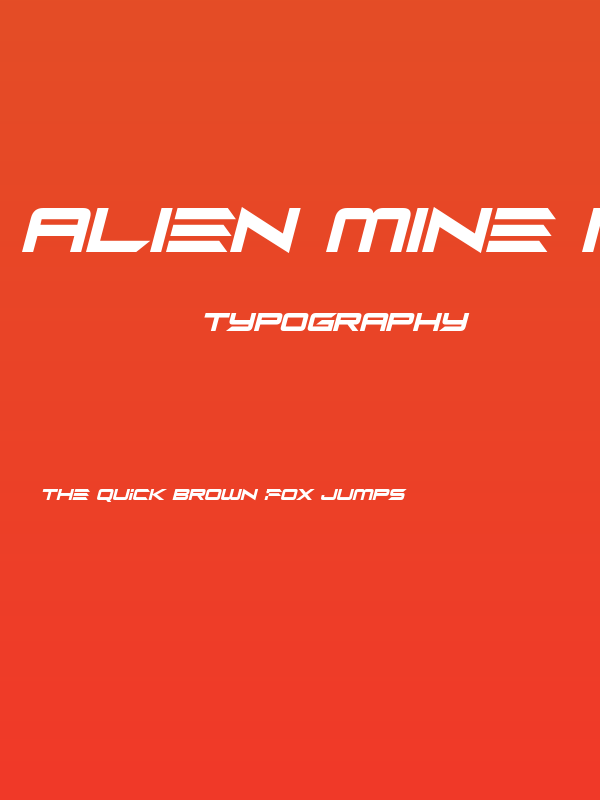 Alien Mine Italic Poster