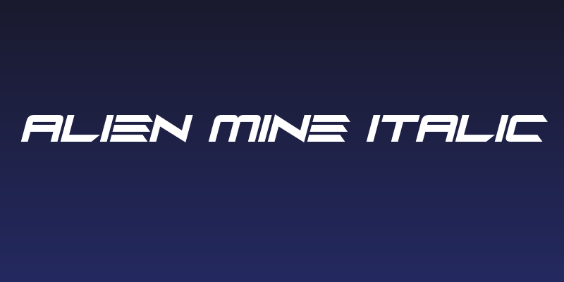 Alien Mine Italic Social Header