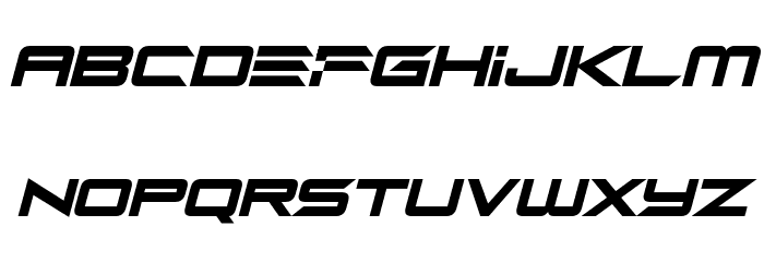 Alien Mine Italic Font LOWERCASE
