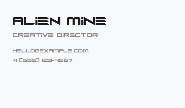 Alien Mine Business Card
