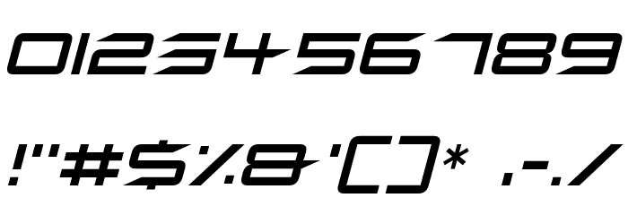 Alien Moon Italic Font OTHER CHARS
