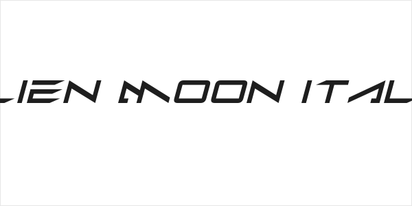 Alien Moon Italic Logo