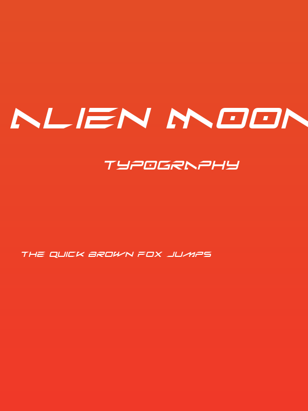 Alien Moon Italic Poster