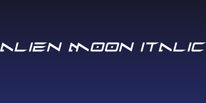Alien Moon Italic Social Header