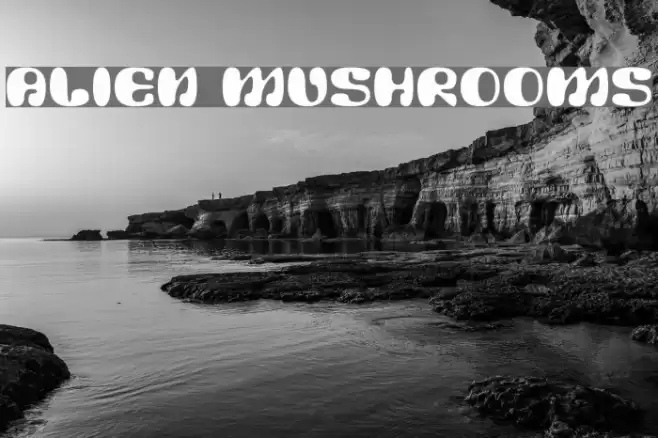 Alien Mushrooms Font examples