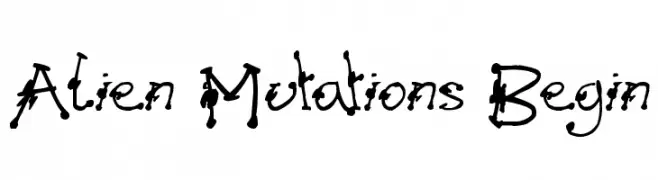 Alien Mutations Begin  Frei Schriftart Herunterladen