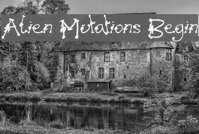 Alien Mutations Begin Font examples